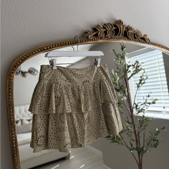 Express Bubble Mini Skirt with Ruffled Tiers - Picture 2 of 10